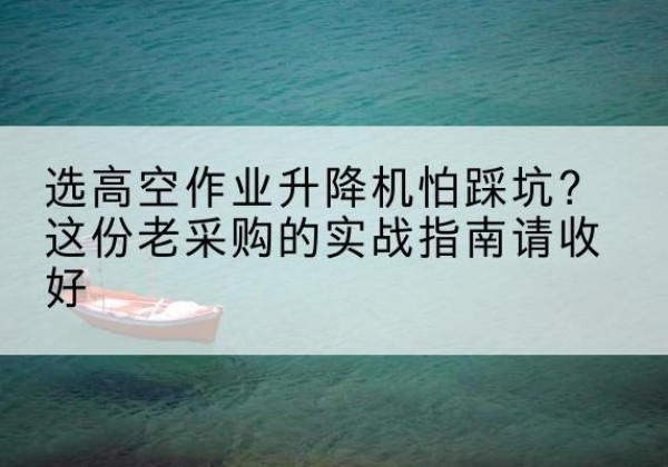 宣汉高空作业升降机厂家推荐-选高空作业升降机怕踩坑？这份老采购的实战指南请收好